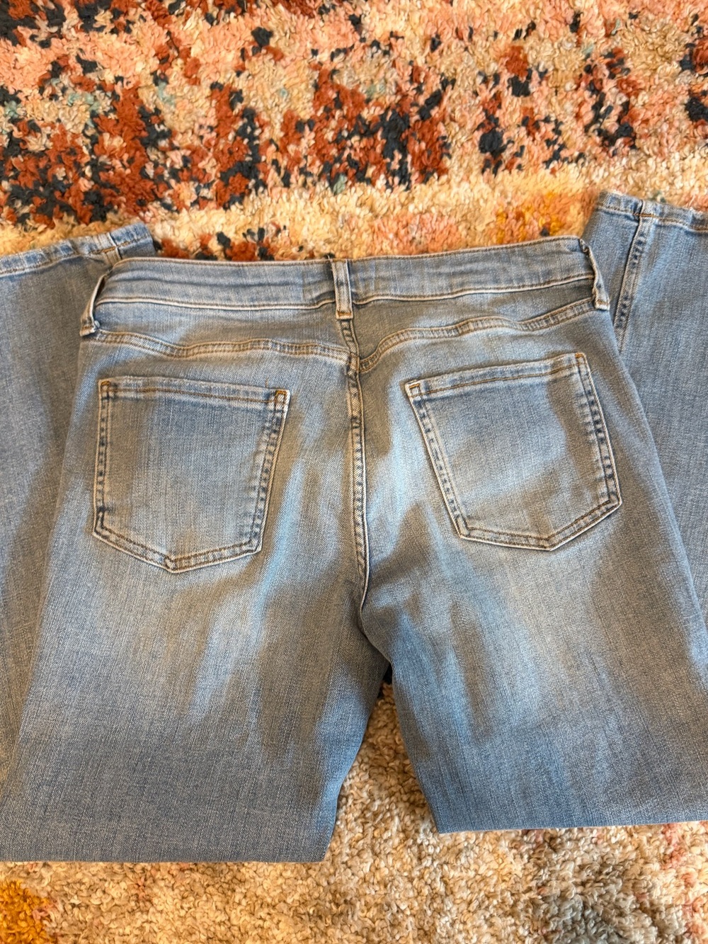 Zara Straight Jeans in Light Blue Wash